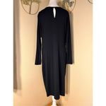 ASOS  Black Long Sleeve Front Twist Keyhole Opening Dress US Size 14 Photo 1