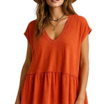 Free People We The Free  Tunic Orange Size S Photo 0