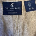 Caribbean Joe Beige Linen Summer Shorts Women's Size Large Elastic Waist Photo 3