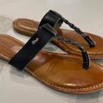 Mad love Braided T-Strap Flip Flop Sandals Women’s 10 Black Strap Boho Summer Photo 0