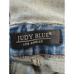 Judy Blue  Women's JB88722 Short Sleeve Zip Up Stretch Denim Wide Leg Jumpsuit L Photo 7