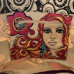 Brighton  Groove II Bag Tote LOVE Canvas Colorful Zip Pocket LARGE Retro Photo 5