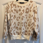 Merokeety Cream cheetah print sweater Photo 0