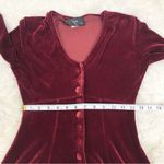 VINTAGE Luly K 90s Y2K Red Velvet Long Sleeve Babydoll Mini Dress Size Small Photo 6
