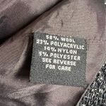 Rickie Freeman For Teri Jon Black Metallic Wool Blend Beaded Jacket Women’s Sz 4 Silver Photo 7