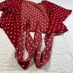 SheIn   Coquette Polka Dot front Tie  Shirt Size  Medium Photo 6
