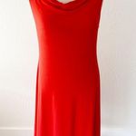Eileen Fisher  Cowl Neck K/L Dress Firefly Orange | Small Photo 0