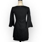 Amanda Uprichard Fresno Mini Dress Women's Small Black Bell Sleeves A-Line RTR Photo 4