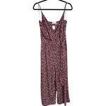 Kaileigh NWT StitchFix Rica Knit Crop Jumpsuit Women Large Maroon Red Floral Photo 1