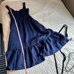 Reformation  Rowen Square Neck Smocked Linen Dress  Danube Blue Photo 12