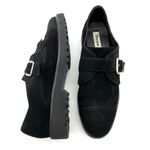 Dune London Black Suede Kiltie Flipped Lug Sole Monk Strap Loafers Womens Size 8 Photo 1