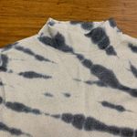 Democracy Tie Dye Pullover Womens XS Blue Metallic Mock Neck Long Sleeve Top Photo 1