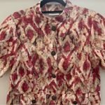 Chico's Women's Pink Lolla Rossa Linen Blend Short Sleeve Button Front Jacket S Photo 2