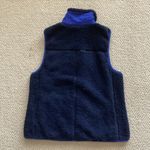 J.Crew Navy Faux Fur Full Zip Sweater Vest Size Small Outerwear Jacket Like New Photo 7
