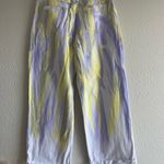 SheIn  Women’s Yellow Purple Tie Dye High Rise Wide Leg Denim Jeans Size 8/10 US Photo 6