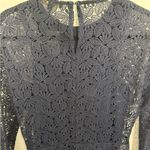 Repine Marine Navy Blue Lace Crepe Dress Maje size 4 / US XL / EU 42 NEW Photo 8