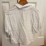 J.Crew Linen Bungalow Popover Linen Top White Size M Photo 2
