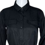Banana Republic  Dress Womens 2 Petite Black Shirt Neutral Office‎ Work Career Photo 4