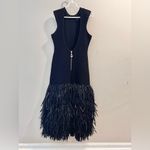 NWT Aje Exclusive Rushes Raffia Ribbed Midi Dress Black Size XS Photo 4