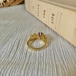 Floral Setting Round Purple Clear Marquise Ring “Maven” Engagement Promise Elegant Jewelry Photo 6