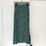 Reformation Bea Midi Foral Skirt Green White Blue Boho Bohemian minimalist Photo 1