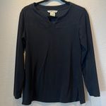 ExOfficio Women’s Black Textured knit Shirt Small Hidden Sleeve Pocket Photo 0