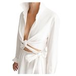 Sovere NEW Alto Wrap And Tie Shirt Dress In Chalk White Size XS Photo 2