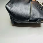 Dooney & Bourke Black Pebble Grain Double Pocket Satchel Zipper Shoulder Handbag Photo 7