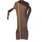 Magaschoni Brown Ribbed Knit Midi Dress (Size L) Photo 4