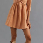 Anthropologie forever that girl linen puff sleeve mini dress coastal cowgirl XS Photo 0