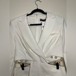 Lavish Lice Lavish Alice White Pearl Cut-Out Blazer Dress Size 10 Bridal Bachelorette NWT Photo 8