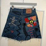 Vintage Levi’s 1993 M. Stewart “The Dance” Artwork Reworked Made in USA Skirt Blue Size 4 Photo 0