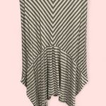 Laurie felt Y2K bamboo super soft striped handkerchief hem pull on midi skirt Gray Size M Photo 9