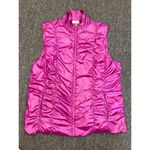 Chico's NWT Zenergy By Womens Pink Shimmer Romana Ruched Zip Puffer Vest Size Photo 13