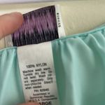 Kelly Reed Nylon Vintage Pajama Lounge Top Blouse Blue Embroidered Large Photo 6