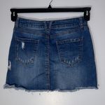 Wax Jean  Blue Distressed Mini Skirt Y2K‎ Medium Photo 1