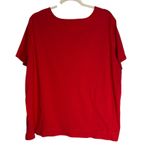 LRL Ralph Lauren Jeans Co Red V Neck Short Sleeve T Shirt Top Plus Size 3X Photo 7