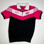 Adidas Vintage  Short Sleeve Pink Quarter Zip Shirt M Photo 0