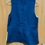 Julie Brown Retro Style Color-block Faux Suede Tank Top Photo 4