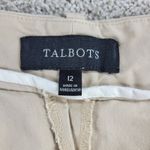 Talbots Womens Shorts 12 Khaki 7" Inseam Perfect Stretch Chino Bermuda Casual Photo 3