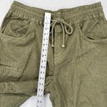 We The Free Tahiti Corduroy Cargo Pants Olive Green Elastic Waist Drawstring XL Photo 2