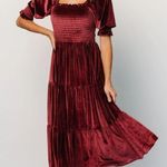 Baltic Born Vivaldi Smocked Velvet Midi Dress Photo 2