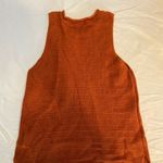 Madewell Orange Rib Knit Sweater Vest Small Cotton Heritage Normcore Cozy Warm Photo 3