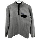 Patagonia  Organic Cotton Quilt Snap-T Pullover Sweatshirt Outdoor Gray Black M Photo 1