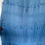 Pastel Blue Maxi Ruffle Princess Skirt Shimmer Whimsical Elastic Waist Fairytale Size M Photo 6