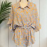 Bishop and Young Floral Tie Waist Button Front Top - XL Photo 1