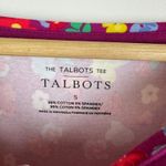 Talbots  Cotton Bateau Neck‎ Tee Lovely Floral Small Multicolor Preppy Stretch Photo 6