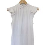 Amanda Uprichard White Flutter Sleeve Jumpsuit Sz M Photo 1