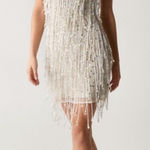 Nasty Gal Tear Drop Tassel Plunge Mini Dress Photo 0