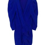 Ba&sh NWT Melinda Puff Sleeve Ruched Mini Dress Blue Size XS Photo 4